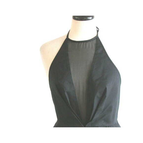 Women's Blouses Designer Kendall & Kylie Black Halter Peplum Style Blouse Large - Picture 7 of 14